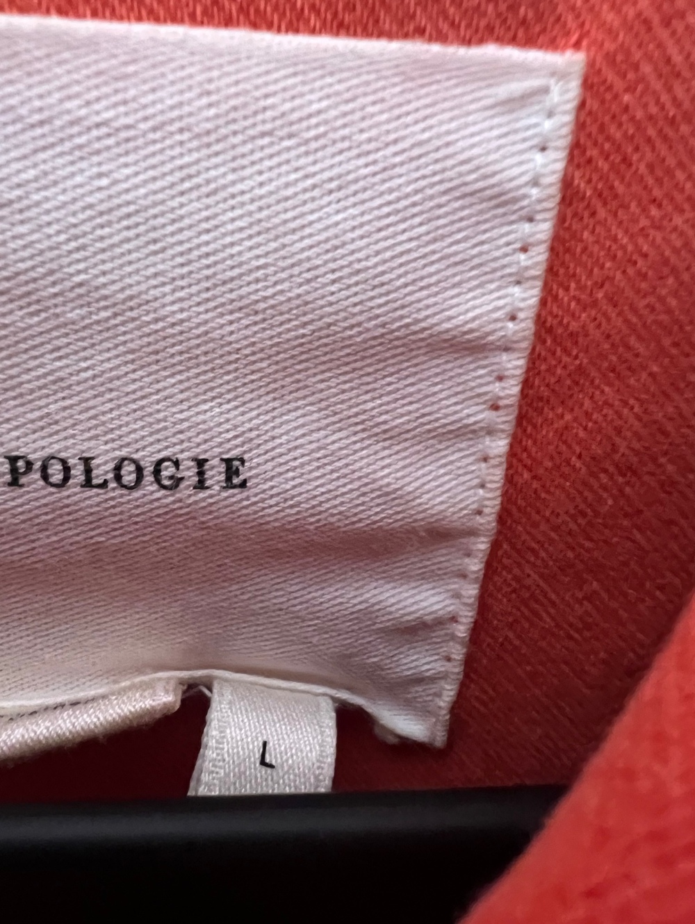 Anthropologie Orange Cropped Denim Jacket Medium - Picture 7 of 14